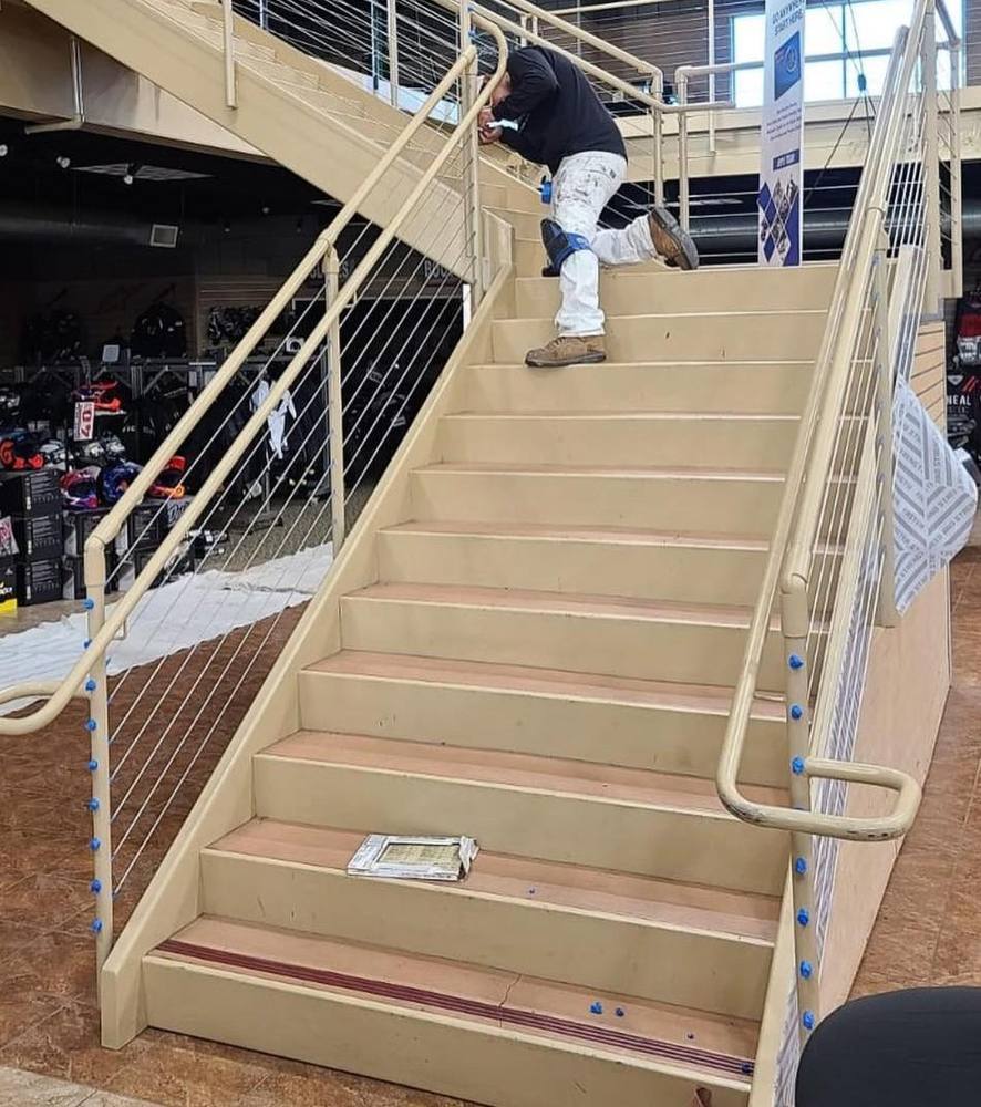 Before — Showroom Staircase Refinish