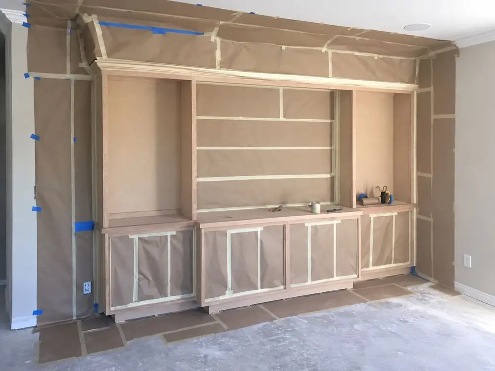 Before — Built-In Cabinet Refinishing