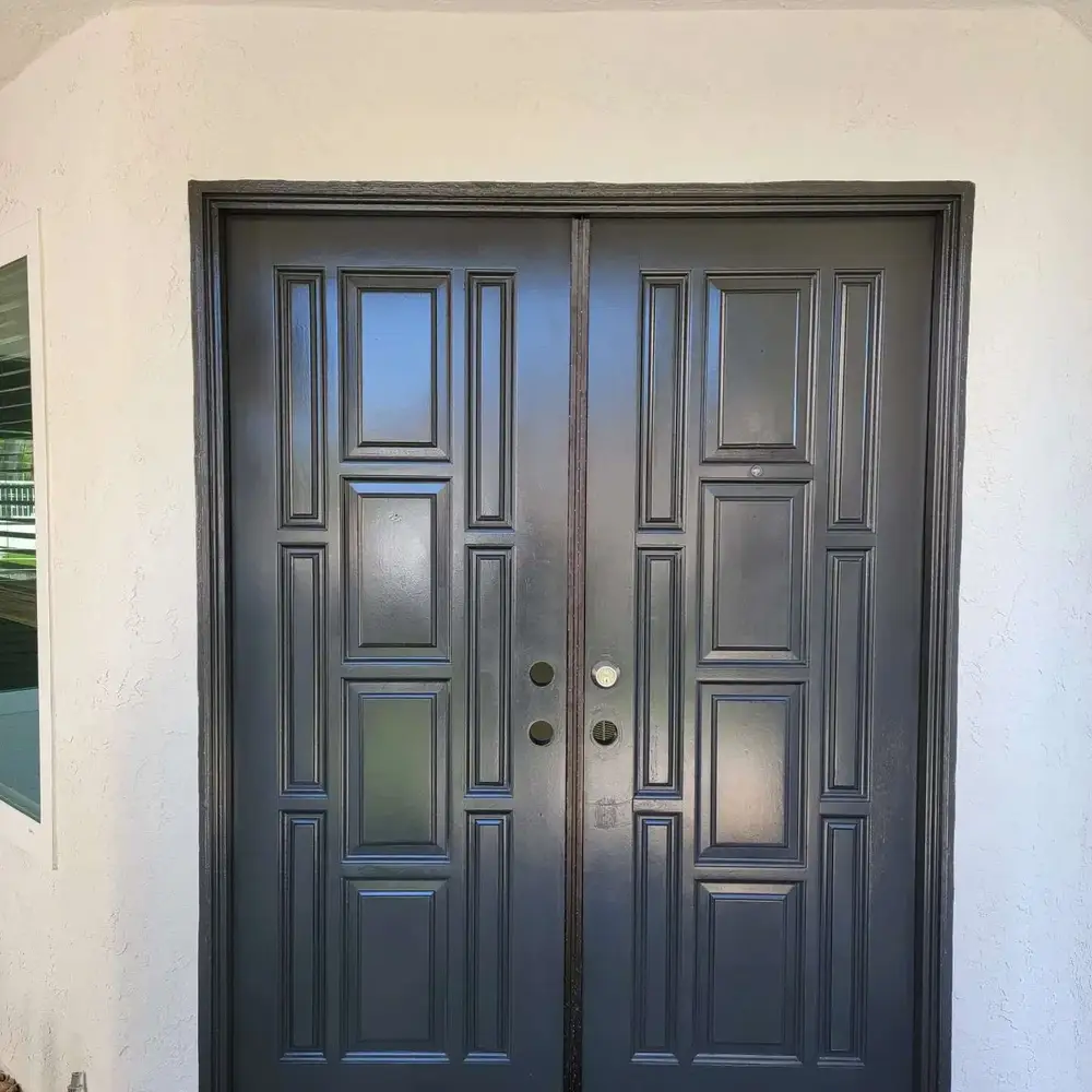 After — Double Entry Door Refinishing