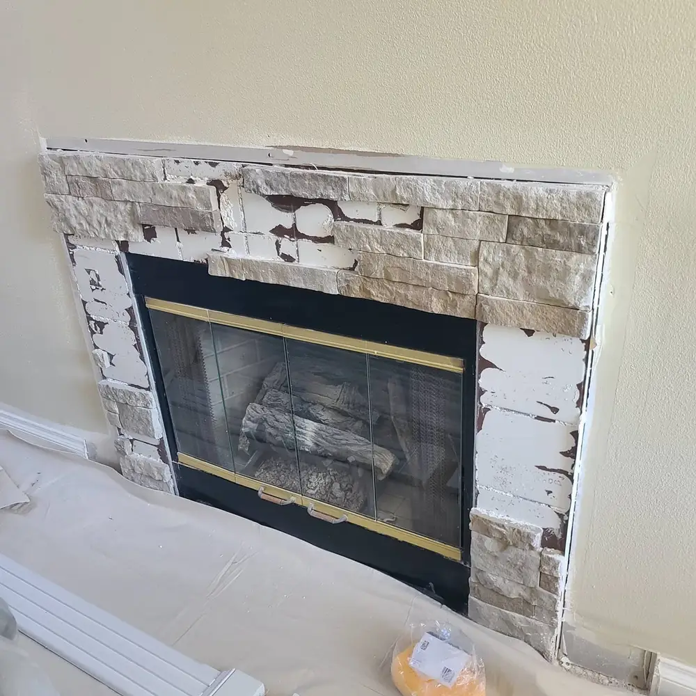 Before — Interior Fireplace Makeover